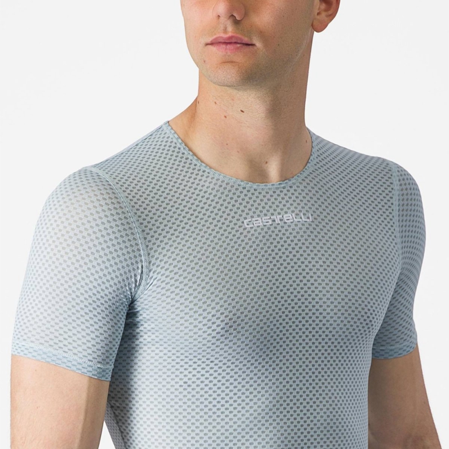 Castelli PRO MESH 2.0 SHORT SLEEVE Base Layer Férfi Kék | SODCVKM-52