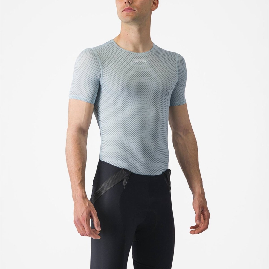 Castelli PRO MESH 2.0 SHORT SLEEVE Base Layer Férfi Kék | SODCVKM-52