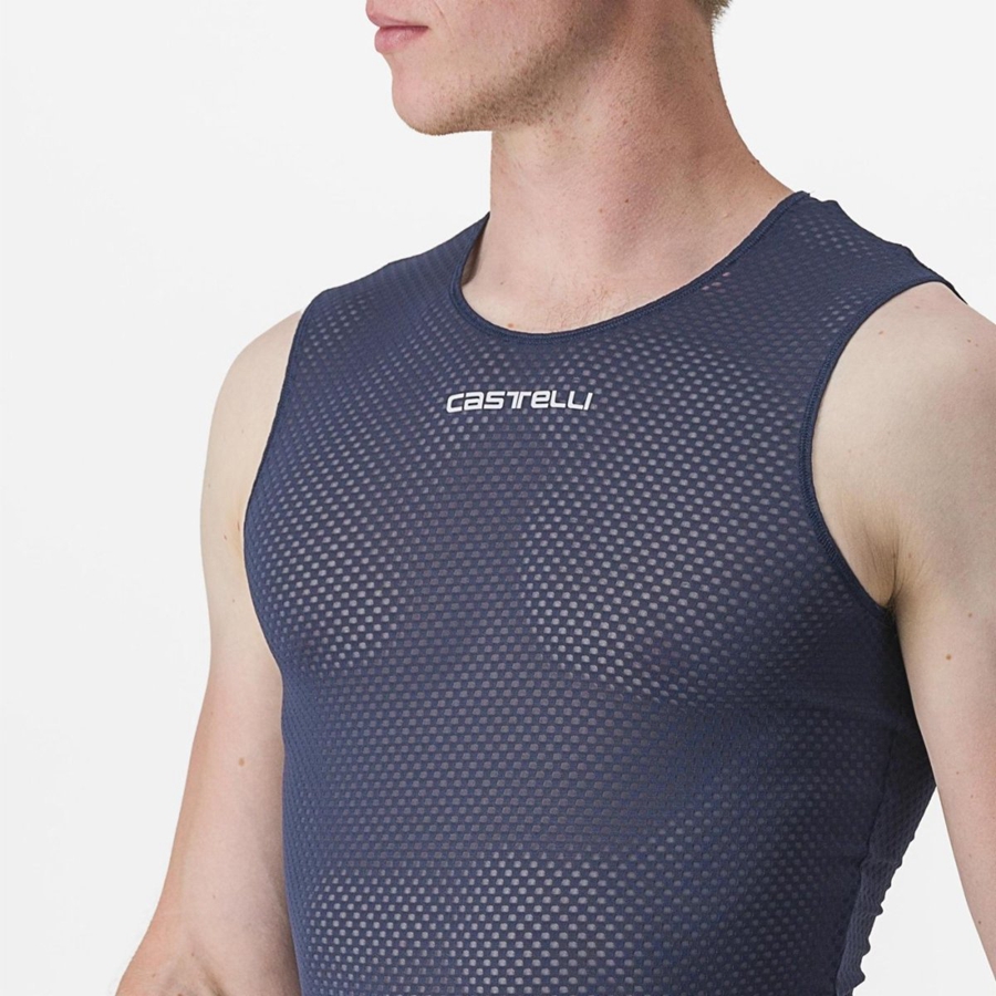 Castelli PRO MESH 2.0 SLEEVELESS Base Layer Férfi Kék | ETNAMBS-36