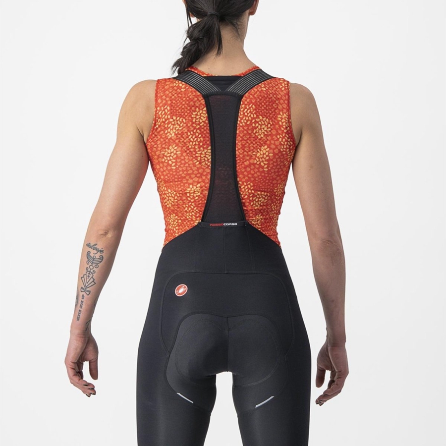 Castelli PRO MESH 4 W SLEEVELESS Base Layer Női Narancssárga | NAIROSJ-01