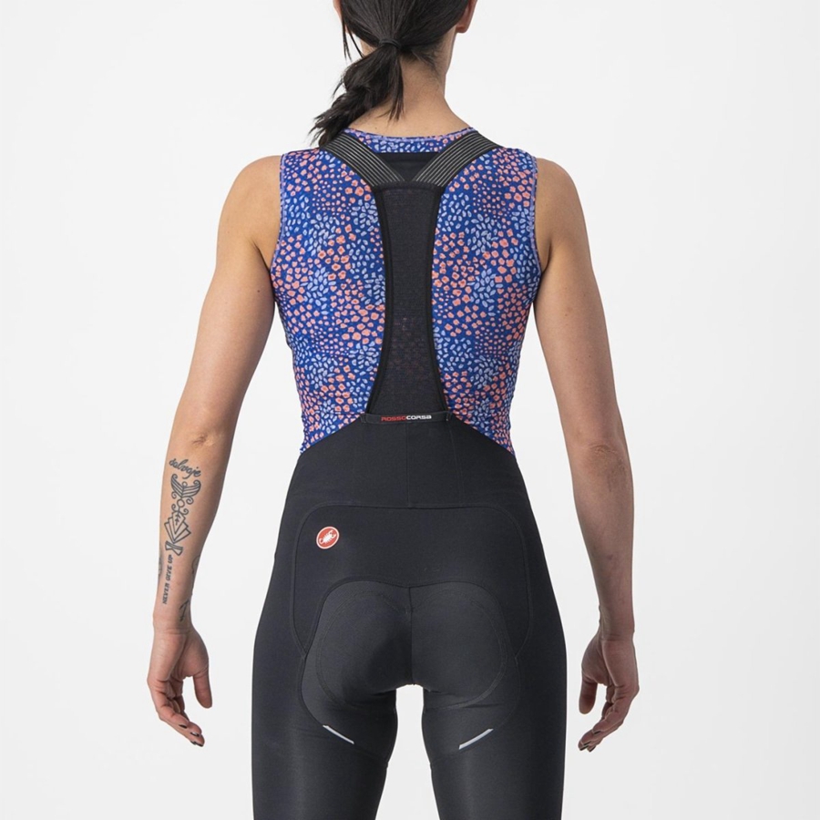 Castelli PRO MESH 4 W SLEEVELESS Base Layer Női Lila Fehér | LHOKFED-62