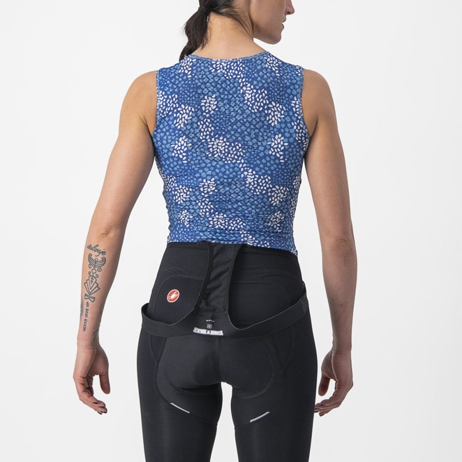 Castelli PRO MESH 4 W SLEEVELESS Base Layer Női Kék | BRTIAOZ-25