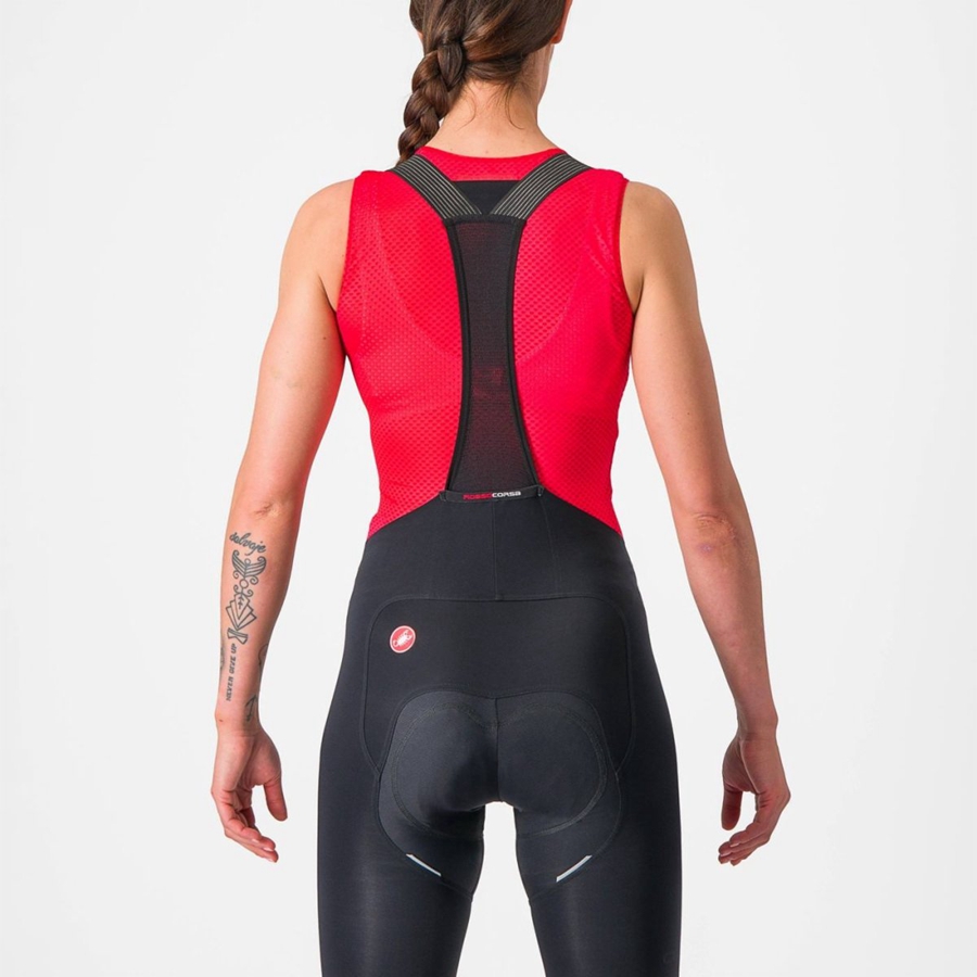 Castelli PRO MESH W SLEEVELESS Base Layer Női Piros | TQLBVDH-37