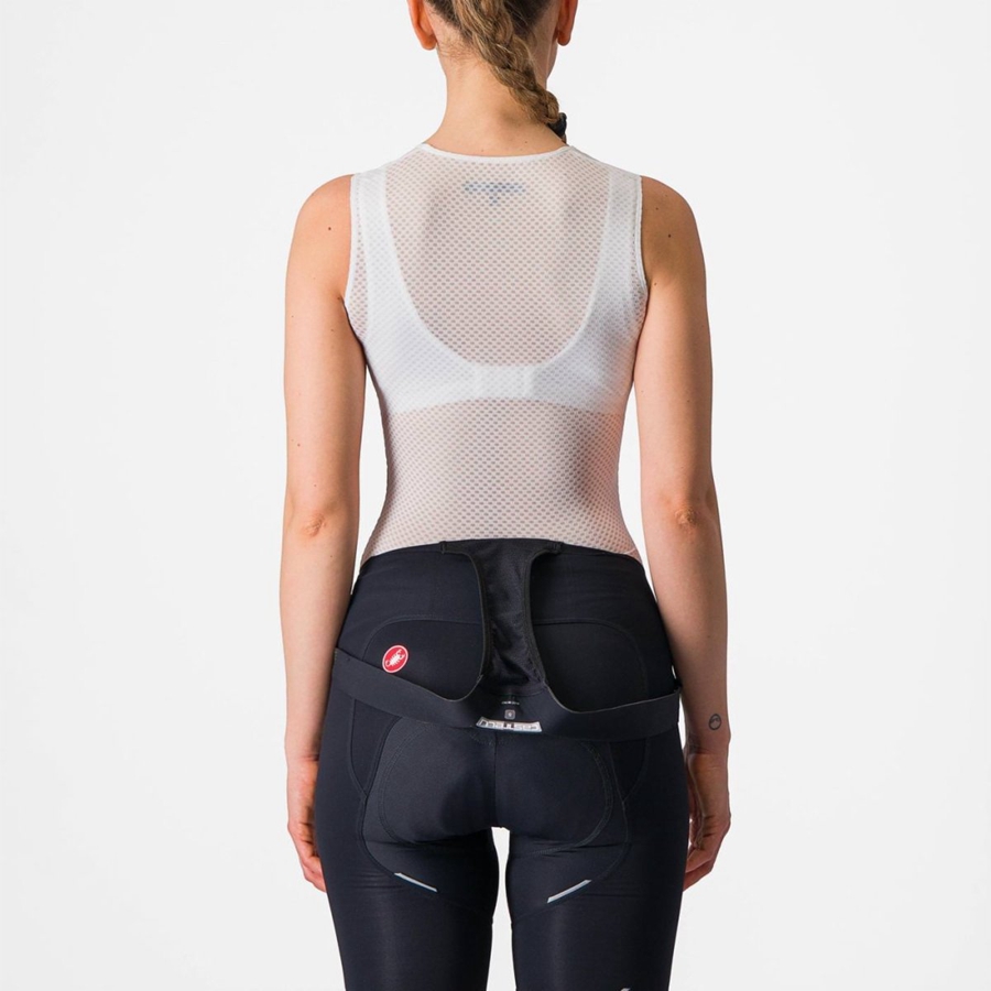 Castelli PRO MESH W SLEEVELESS Base Layer Női Fehér | WAOJZPU-67