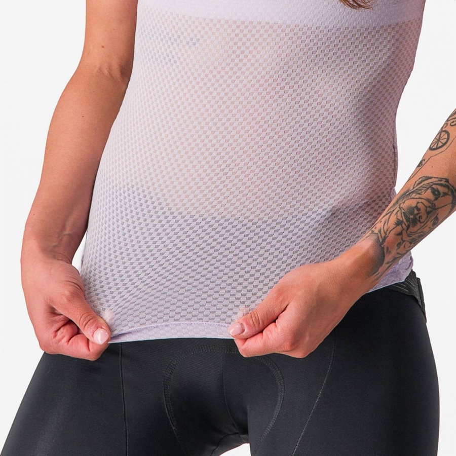 Castelli PRO MESH W SLEEVELESS Base Layer Női Lila Fehér | YZNIVKB-84