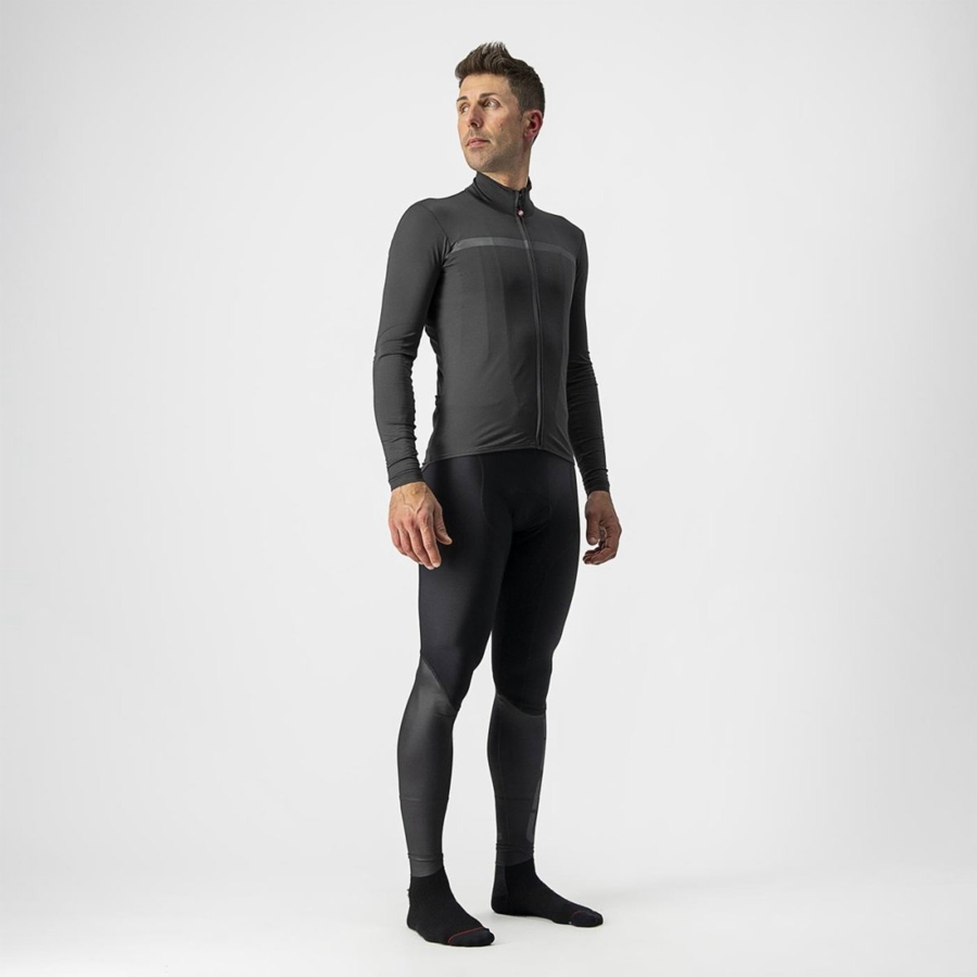 Castelli PRO THERMAL MID LS Mez Férfi Sötétszürke | YNTUPCA-45