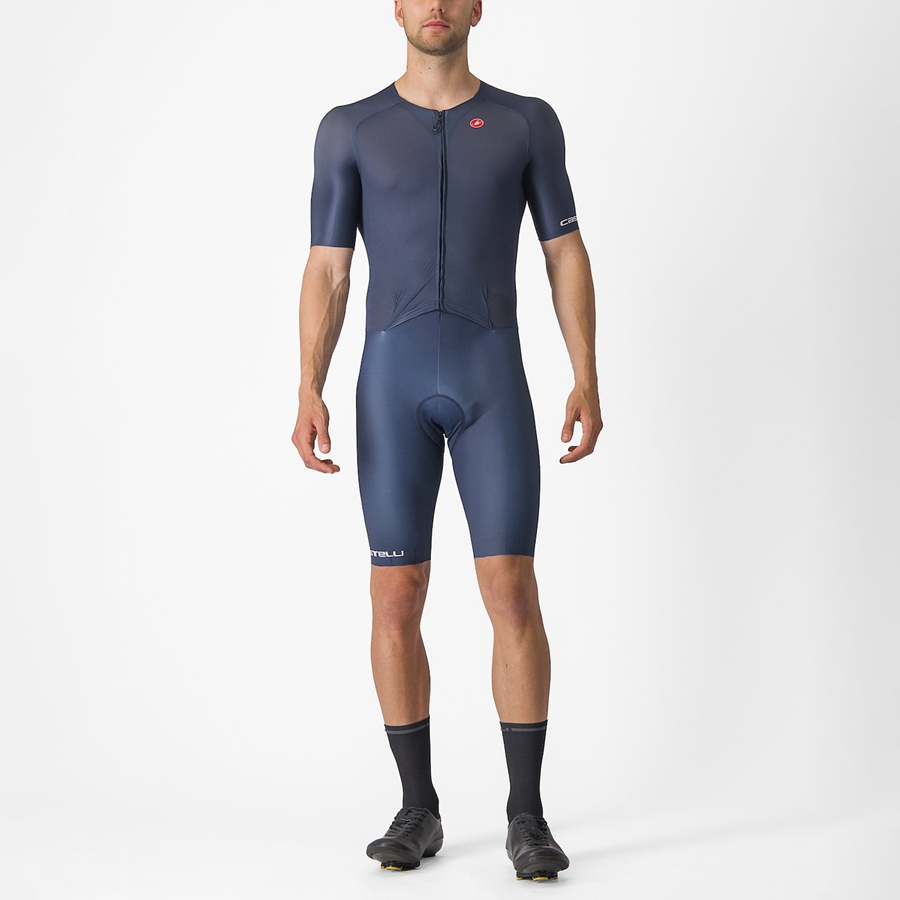 Castelli SANREMO BTW Speedsuit Férfi Kék | YPCDUKM-72