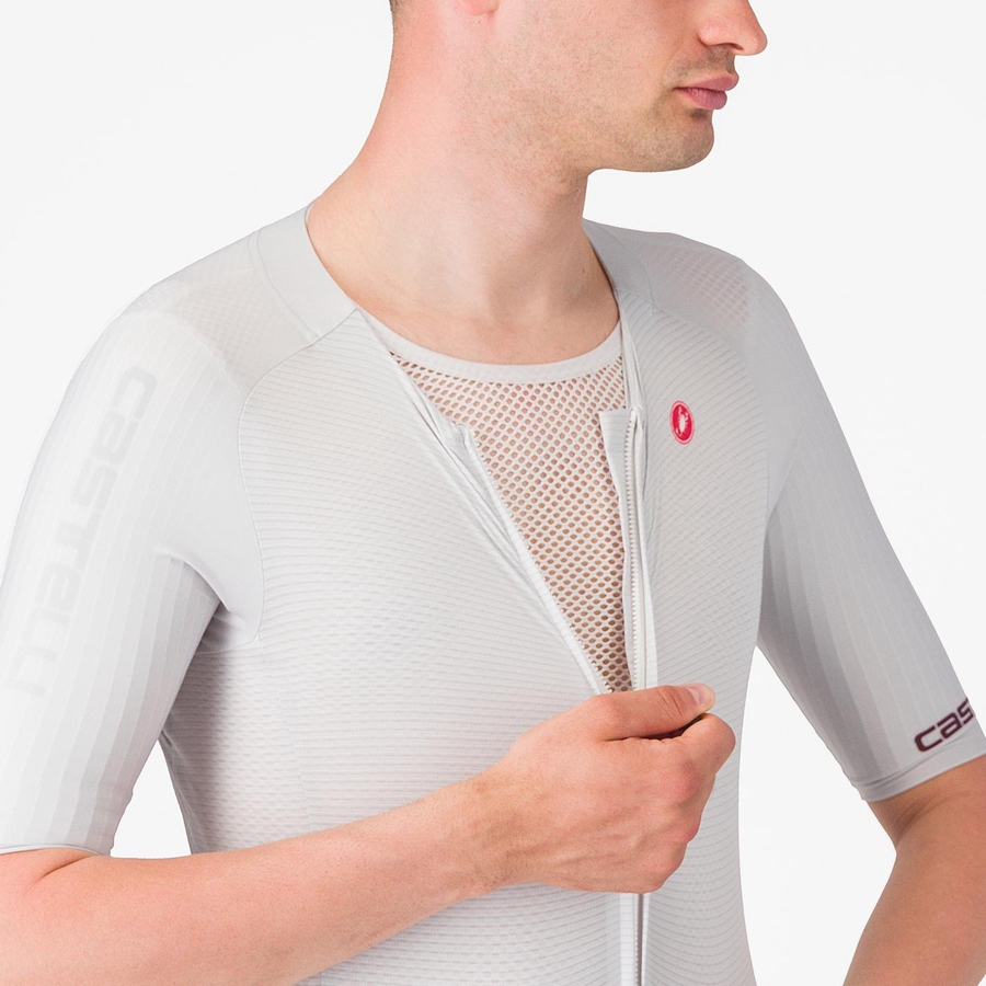 Castelli SANREMO BTW X2 Speedsuit Férfi Titán Szürke Bordó | PAYIOVT-27