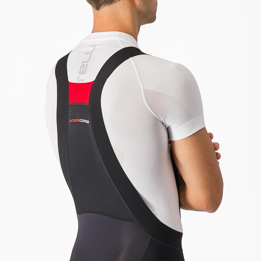 Castelli SORPASSO RoS Harisnya Bib-vel Férfi Fekete | FHTLKNQ-26