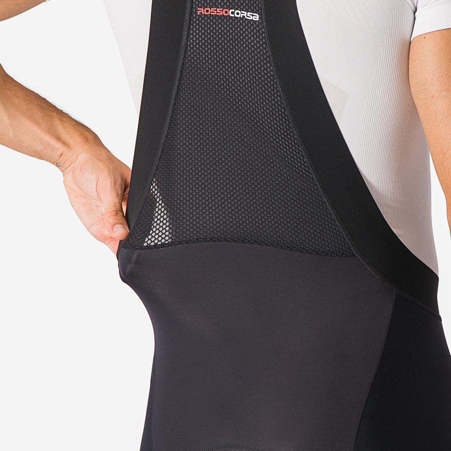 Castelli SORPASSO RoS Harisnya Bib-vel Férfi Fekete | FHTLKNQ-26