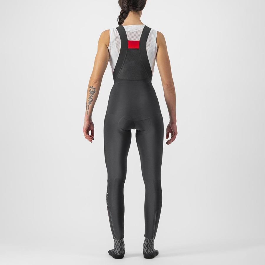 Castelli SORPASSO RoS W Harisnya Bib-vel Női Fekete | VFXCMPD-31