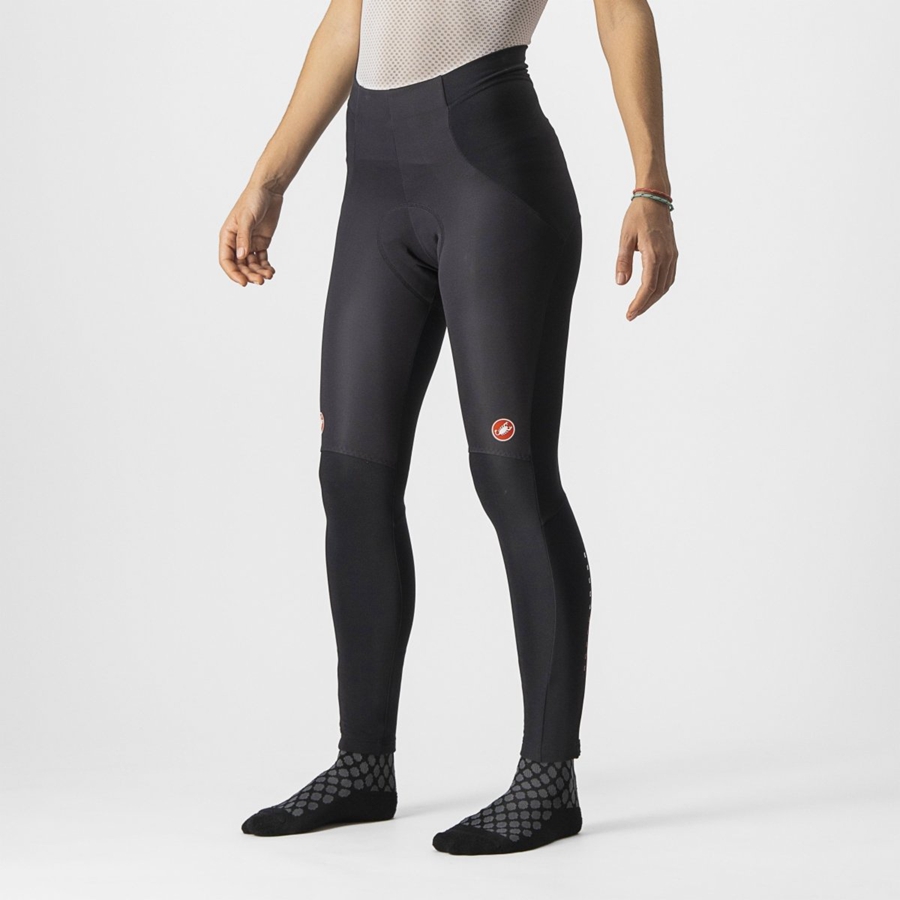 Castelli SORPASSO RoS W Leggings Női Fekete | AQBPKWU-64