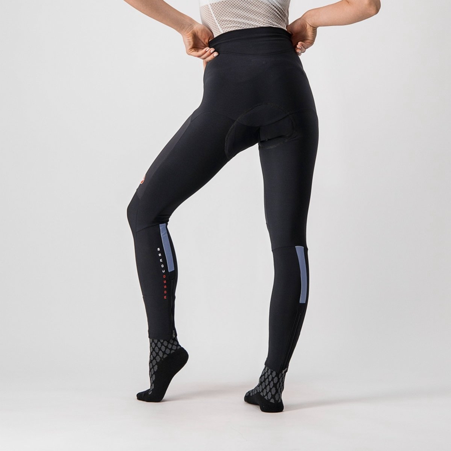 Castelli SORPASSO RoS W Leggings Női Fekete Titán | WFYZBAR-53