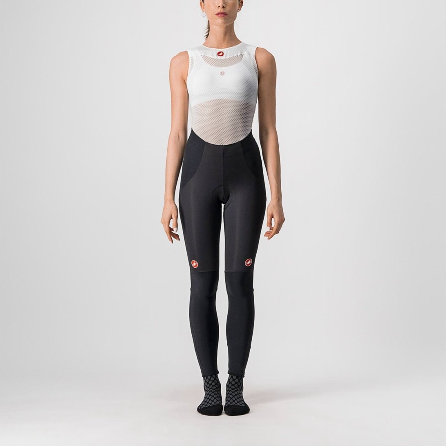 Castelli SORPASSO RoS W Leggings Női Fekete Titán | WFYZBAR-53