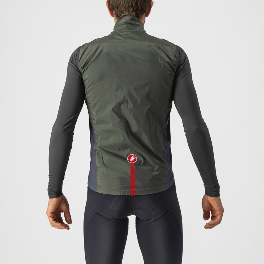 Castelli SQUADRA STRETCH Mellény Férfi Zöld Sötétszürke | TEYRWSP-35