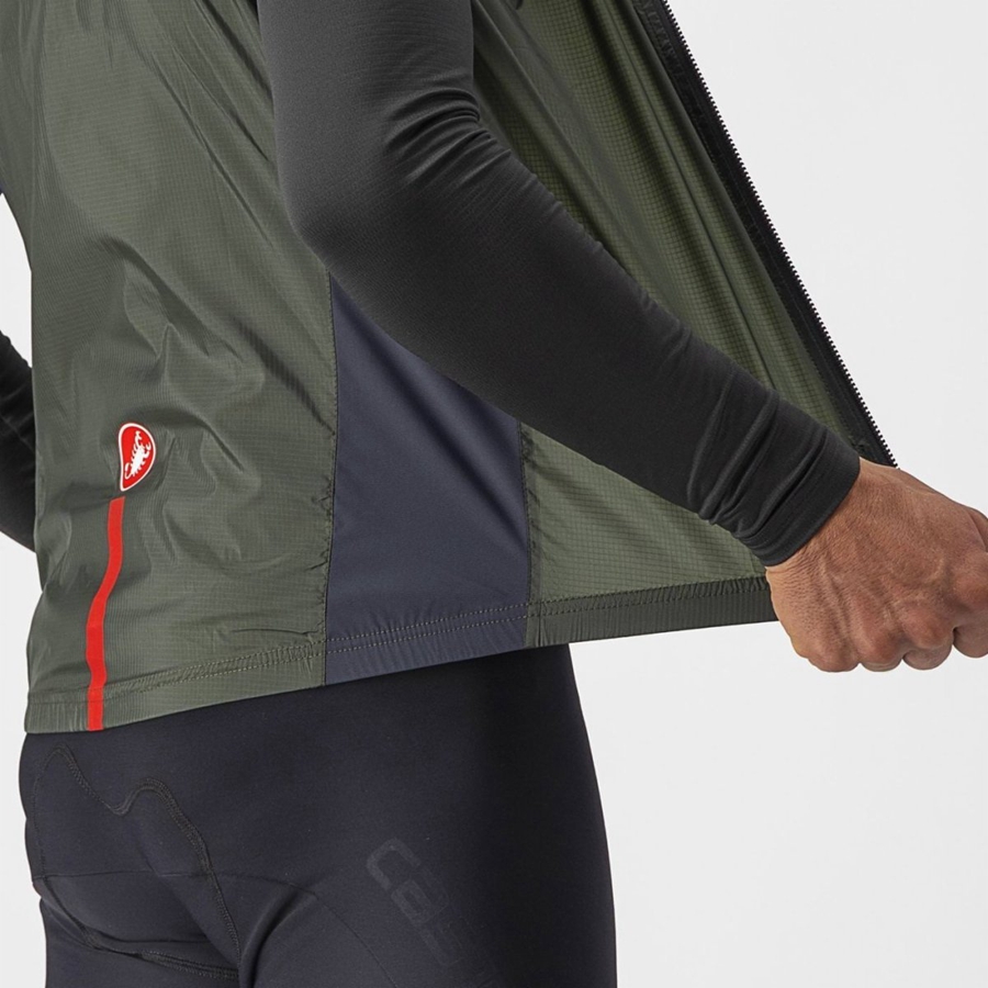 Castelli SQUADRA STRETCH Mellény Férfi Zöld Sötétszürke | TEYRWSP-35