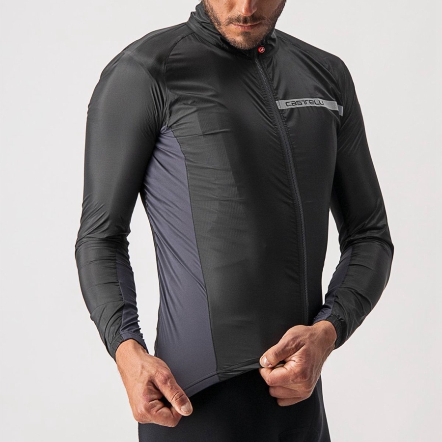 Castelli SQUADRA STRETCH Védelem Férfi Fekete Sötétszürke | NSYWDLK-59