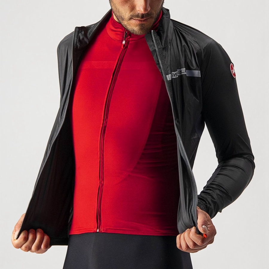 Castelli SQUADRA STRETCH Védelem Férfi Fekete Sötétszürke | NSYWDLK-59