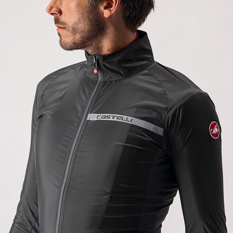 Castelli SQUADRA STRETCH Védelem Férfi Fekete Sötétszürke | NSYWDLK-59