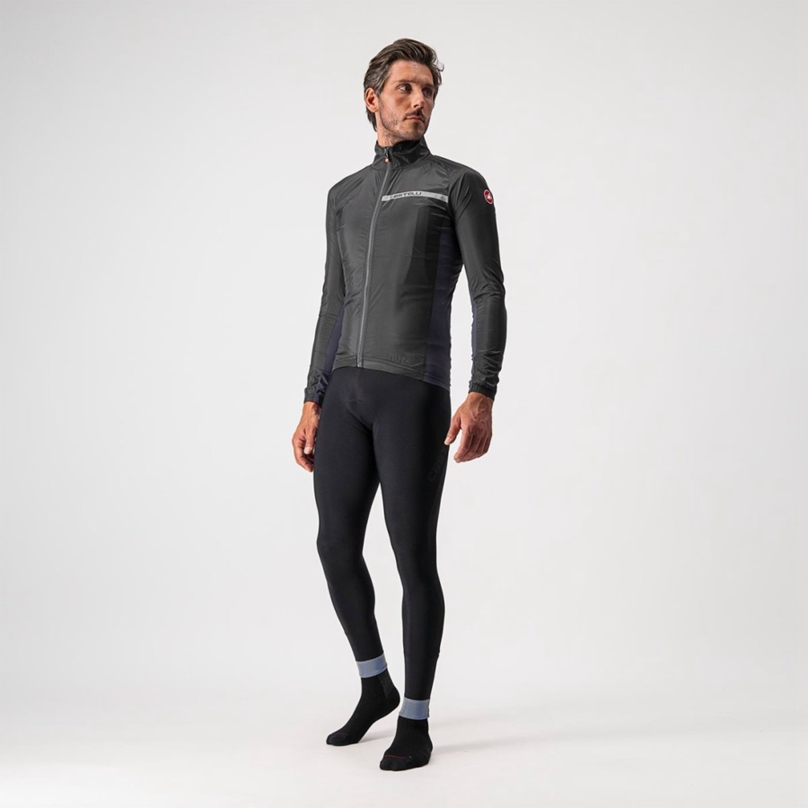 Castelli SQUADRA STRETCH Védelem Férfi Fekete Sötétszürke | NSYWDLK-59