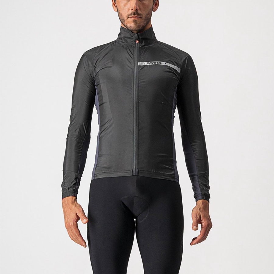 Castelli SQUADRA STRETCH Védelem Férfi Fekete Sötétszürke | NSYWDLK-59