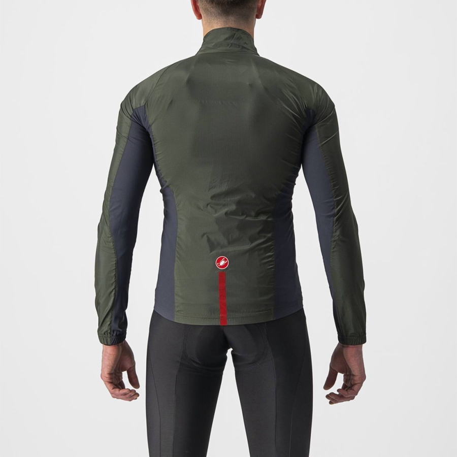 Castelli SQUADRA STRETCH Védelem Férfi Zöld Sötétszürke | PKNSVHI-87