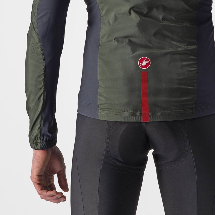 Castelli SQUADRA STRETCH Védelem Férfi Zöld Sötétszürke | PKNSVHI-87