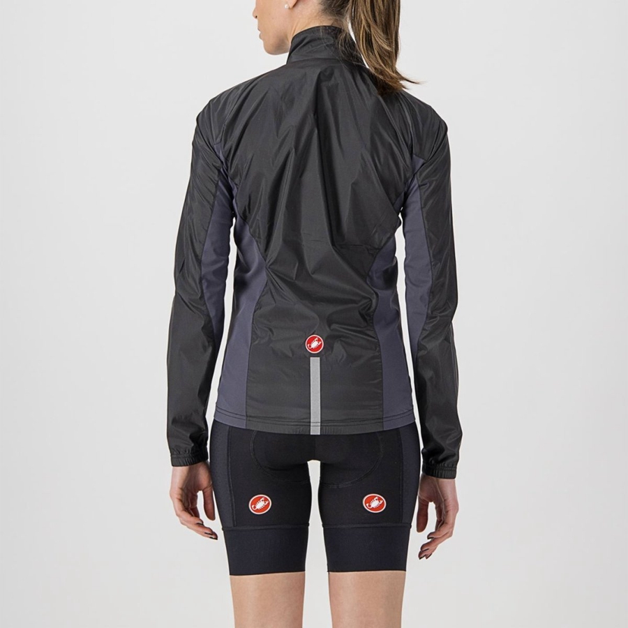 Castelli SQUADRA STRETCH W Védelem Női Fekete Sötétszürke | ZMPWKFX-98