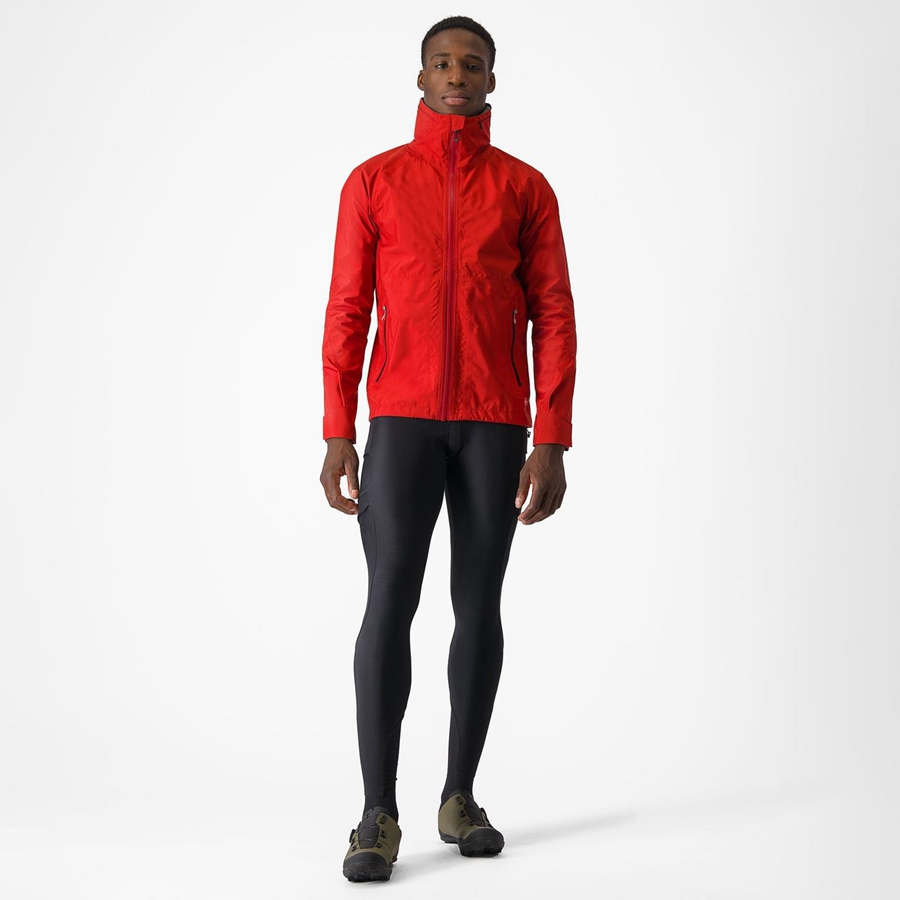 Castelli TRAIL GT Kabát Férfi Piros | CTWVARH-73