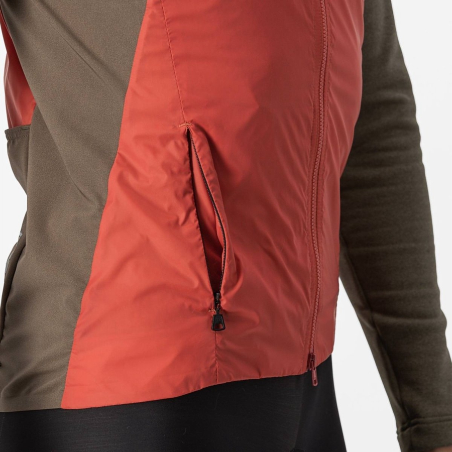 Castelli UNLIMITED 2 W PUFFY Kabát Női Piros Titán Szürke | LBQGSYJ-14