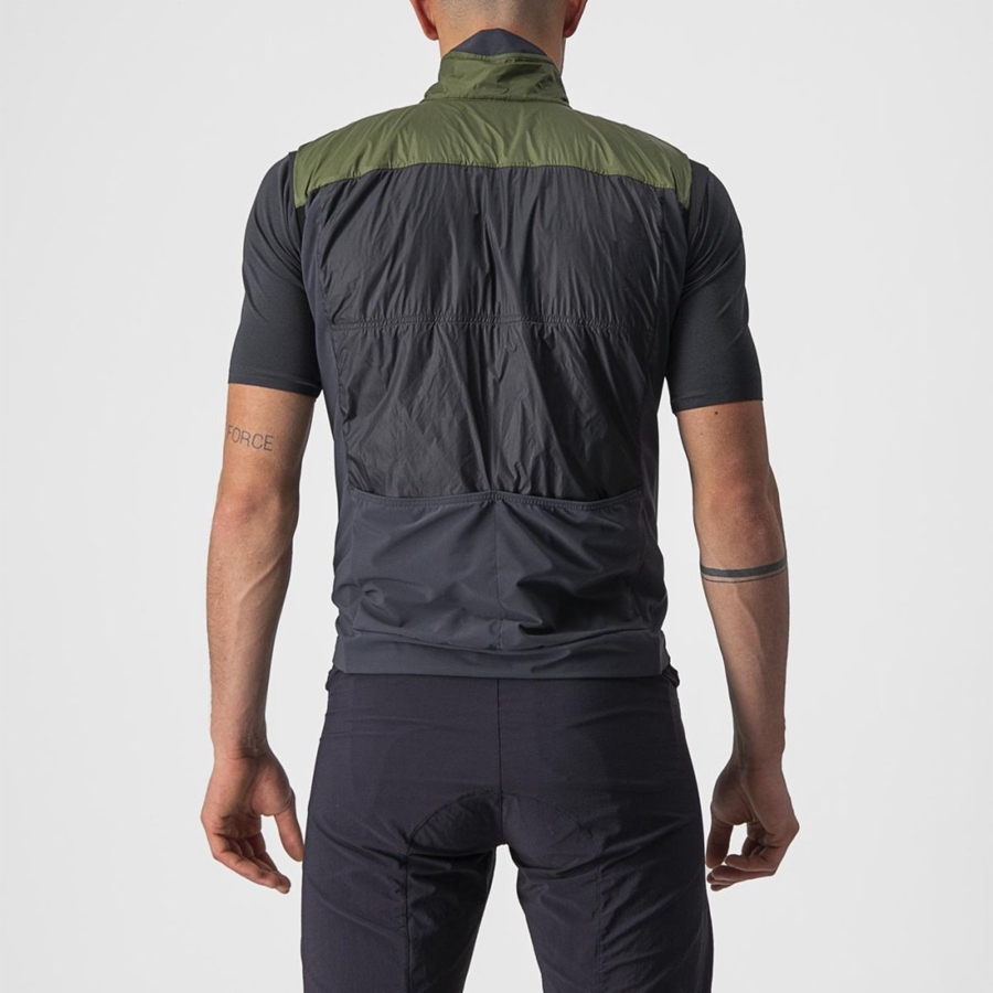 Castelli UNLIMITED PUFFY Mellény Férfi Világos Zöld Sötétszürke | NUBDQRY-83