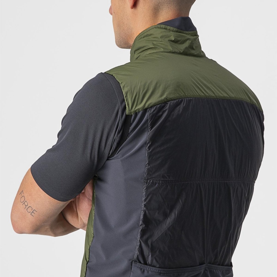 Castelli UNLIMITED PUFFY Mellény Férfi Világos Zöld Sötétszürke | NUBDQRY-83