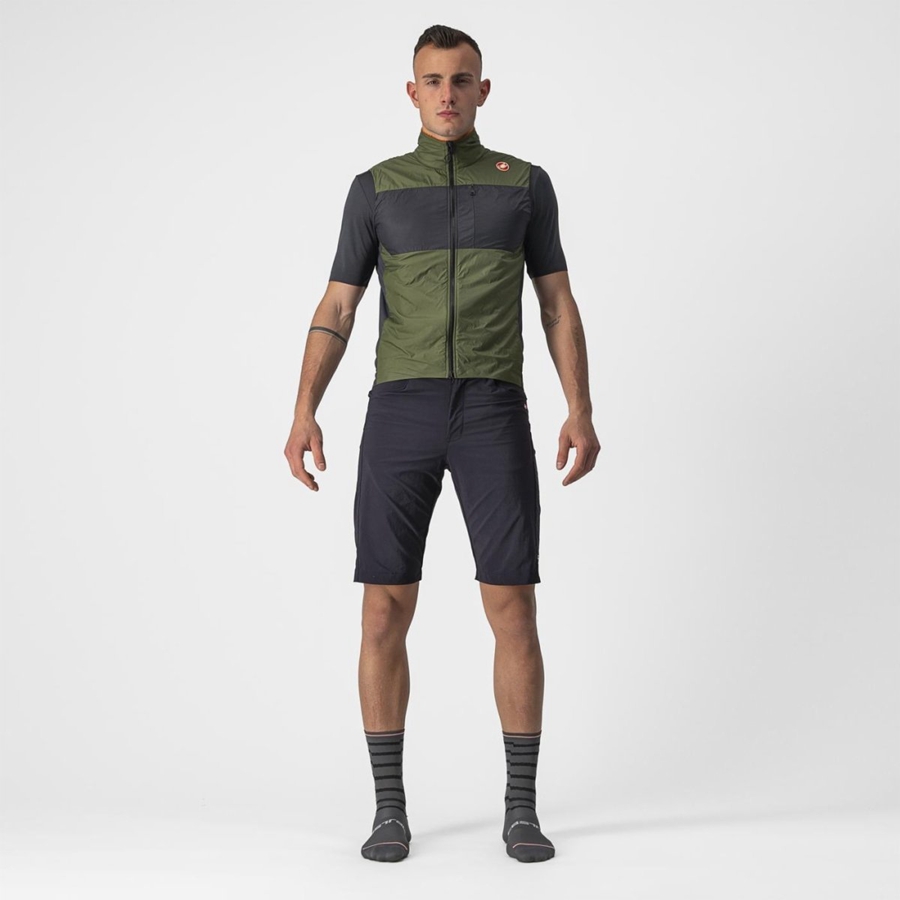 Castelli UNLIMITED PUFFY Mellény Férfi Világos Zöld Sötétszürke | NUBDQRY-83