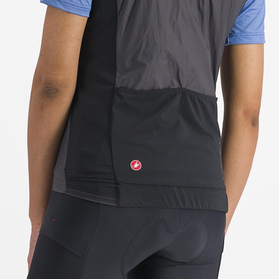 Castelli UNLIMITED W PUFFY Mellény Női Sötétszürke Piros | RNGCEFJ-87