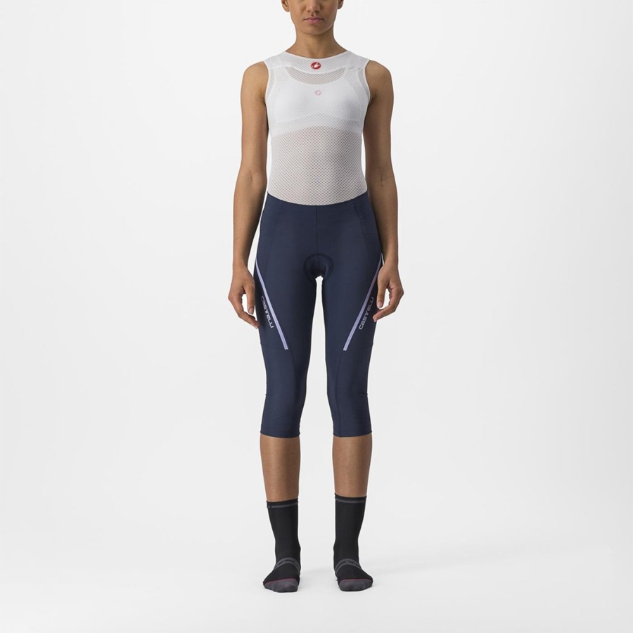 Castelli VELOCISSIMA 3 KNICKER Leggings Női Kék Lila Fehér | ZKRYDIO-20