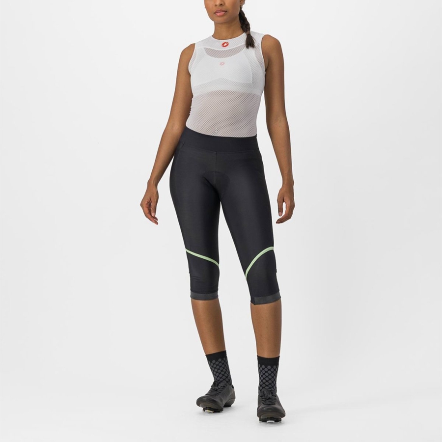 Castelli VELOCISSIMA THERMAL KNICKER Leggings Női Fekete Menta Fekete | RIYSXWD-56