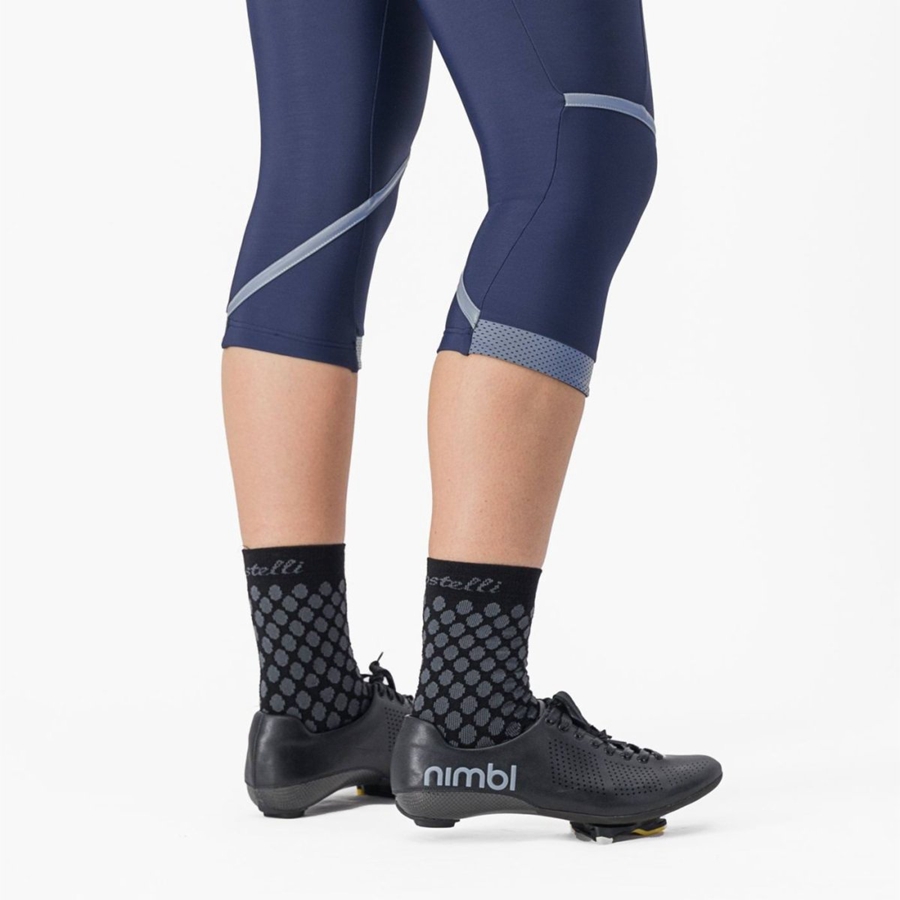 Castelli VELOCISSIMA THERMAL KNICKER Leggings Női Kék Titán | HYOBGLA-89