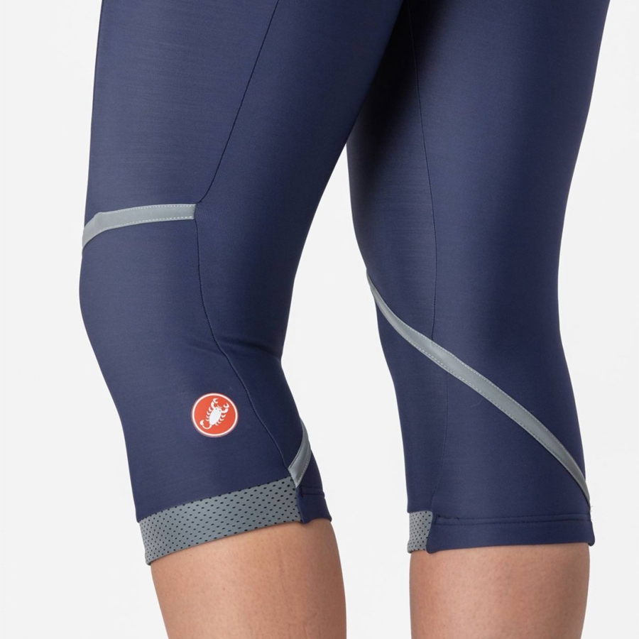 Castelli VELOCISSIMA THERMAL KNICKER Leggings Női Kék Titán | HYOBGLA-89