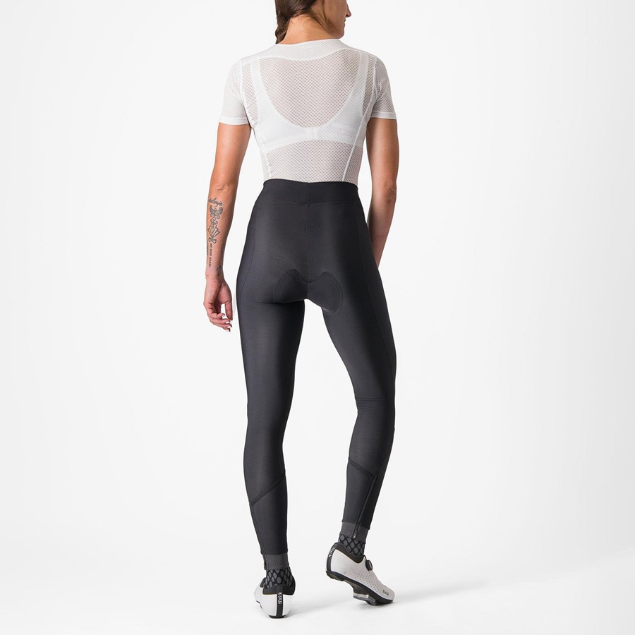 Castelli VELOCISSIMA THERMAL Leggings Női Fekete Fekete | GMSCLXK-15