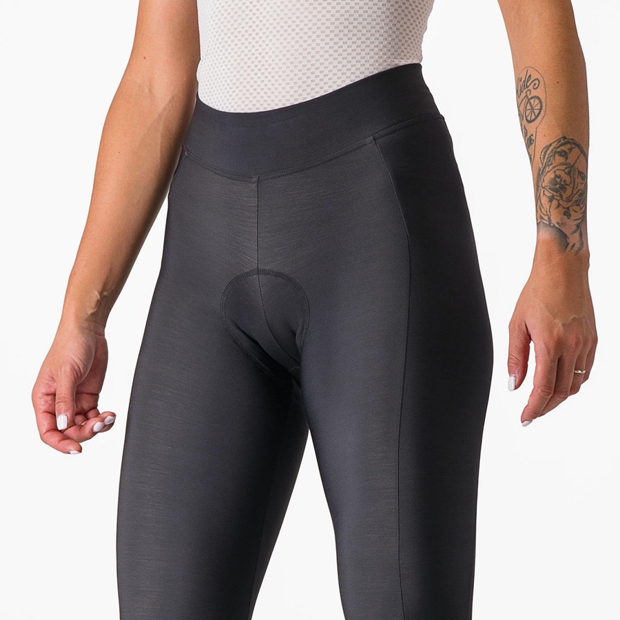 Castelli VELOCISSIMA THERMAL Leggings Női Fekete Fekete | GMSCLXK-15