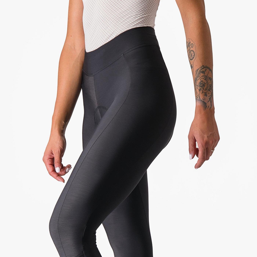 Castelli VELOCISSIMA THERMAL Leggings Női Fekete Fekete | GMSCLXK-15