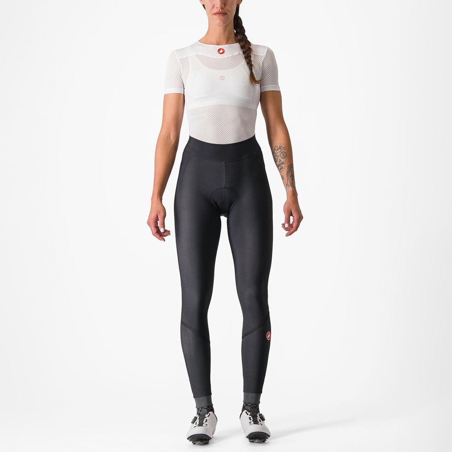 Castelli VELOCISSIMA THERMAL Leggings Női Fekete Fekete | GMSCLXK-15