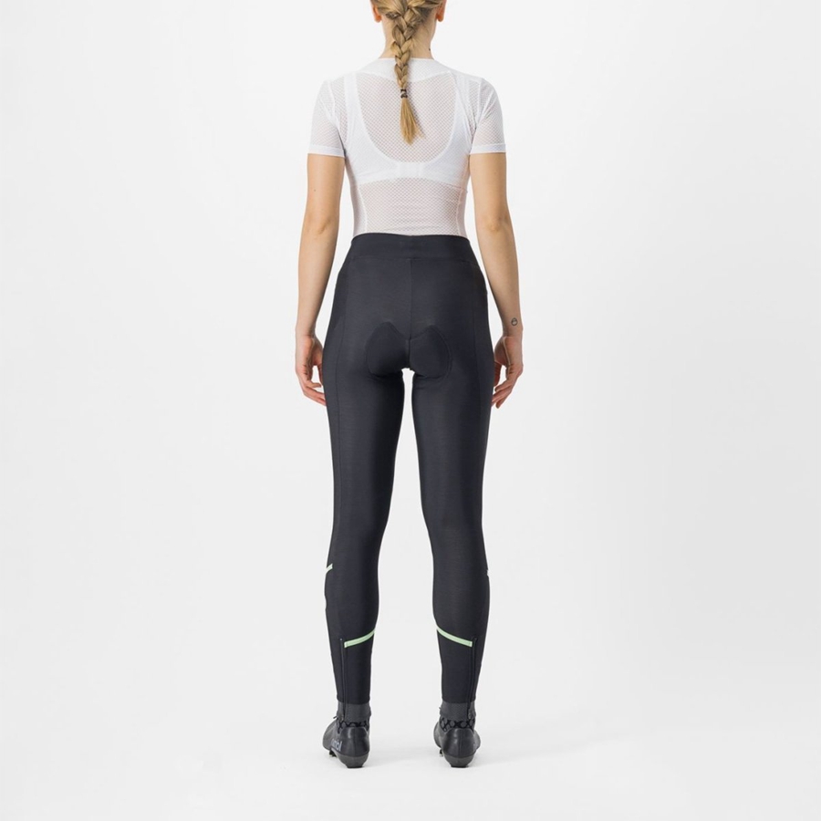 Castelli VELOCISSIMA THERMAL Leggings Női Fekete Menta Fekete | EPNLIKX-84