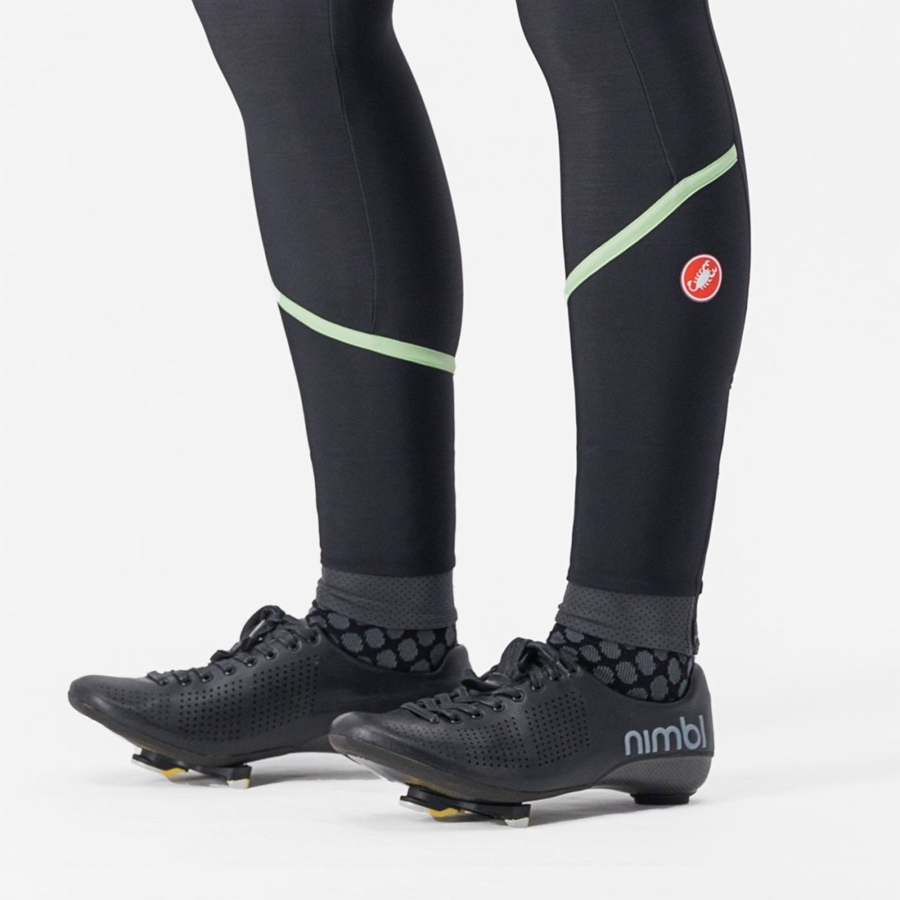 Castelli VELOCISSIMA THERMAL Leggings Női Fekete Menta Fekete | EPNLIKX-84