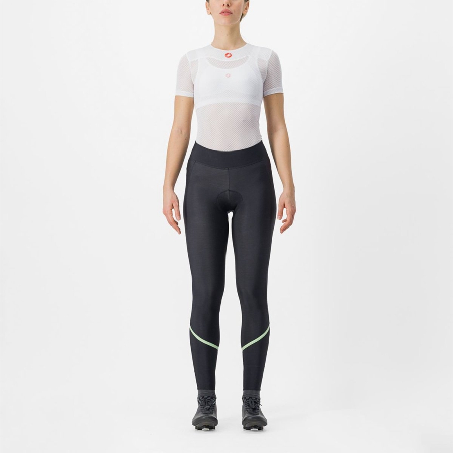 Castelli VELOCISSIMA THERMAL Leggings Női Fekete Menta Fekete | EPNLIKX-84