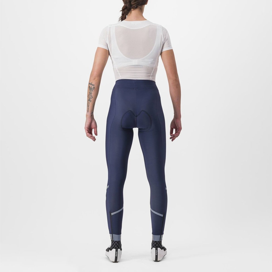 Castelli VELOCISSIMA THERMAL Leggings Női Kék Titán | WSKQCBE-97