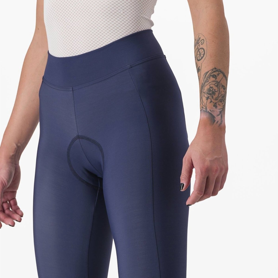 Castelli VELOCISSIMA THERMAL Leggings Női Kék Titán | WSKQCBE-97