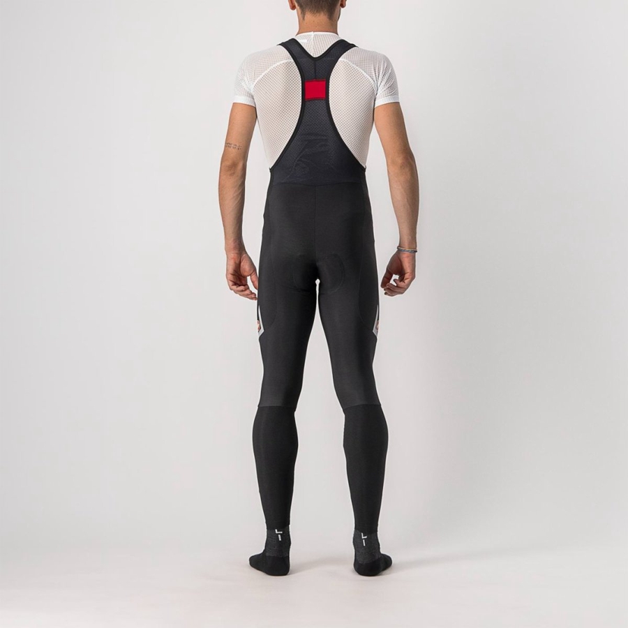 Castelli VELOCISSIMO 5 Harisnya Bib-vel Férfi Fekete Titán | JZWIHBY-92