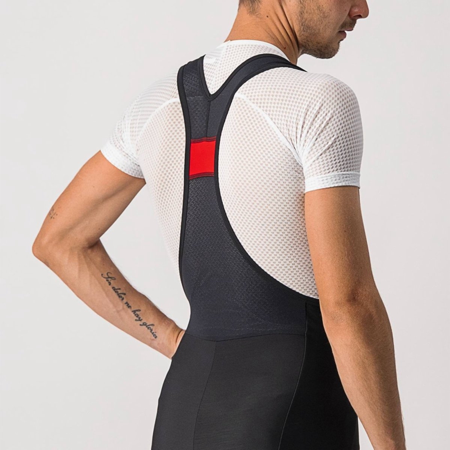 Castelli VELOCISSIMO 5 Harisnya Bib-vel Férfi Fekete Titán | JZWIHBY-92