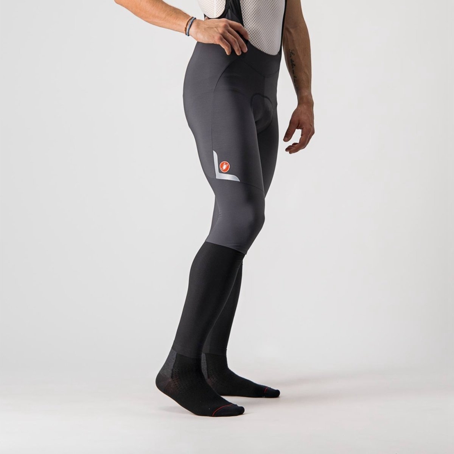 Castelli VELOCISSIMO 5 Harisnya Bib-vel Férfi Sötétszürke Titán | OBEFKTX-63